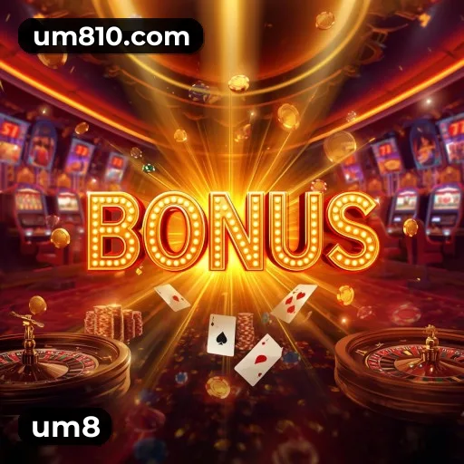 um8 bônus R$5.000 + 500 giros - Rollover 35x, prazo 30 dias, 38% taxa conversão